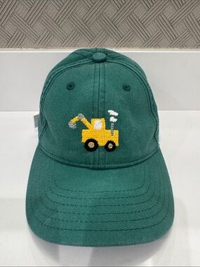 Harding Lane Hat  Kids Green Construction Truck Cap - Embroidered Toy Hat